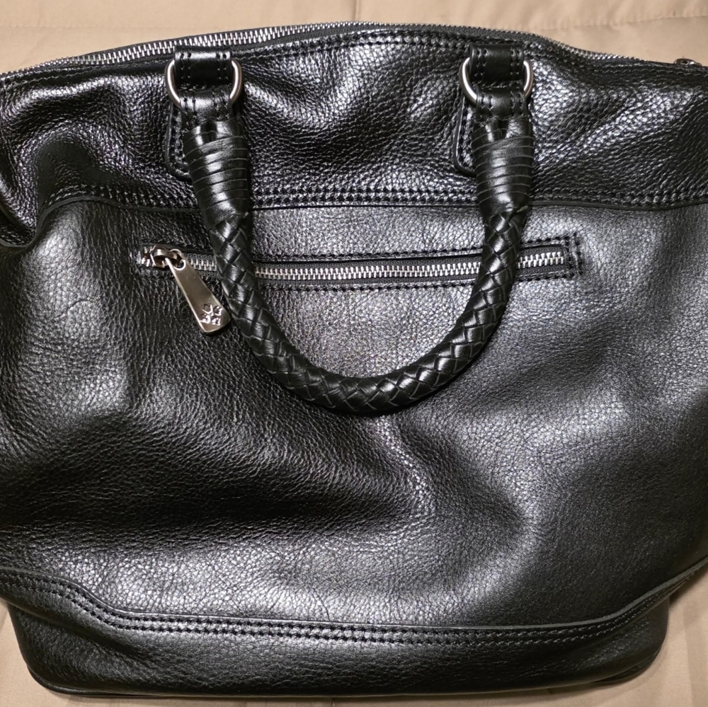 Black Leather Large Purse